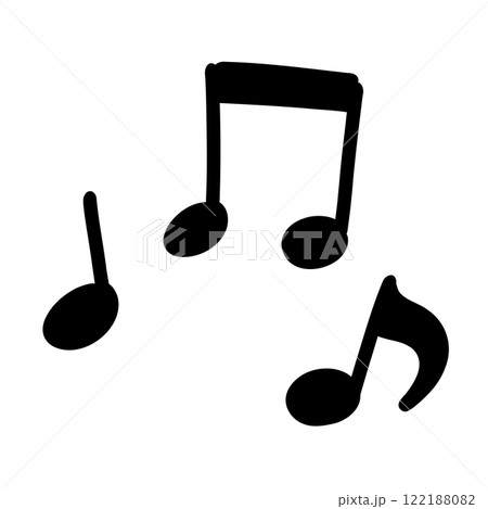 音符　メロディ　シンプルなアイコンセット 122188082