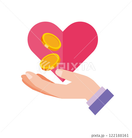 寄付のイメージイラスト 122188161