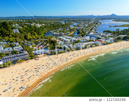 Aerial view of Noosa Main Beach in Queensland, Australia 122188286