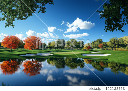 ゴルフコース13 AI生成画像 ゴルフコース13 AI生成画像 122188368