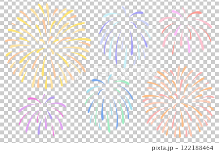 花火のベクターイラストセット  シンプル 122188464