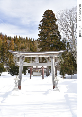 冬の北海道厚沢部町で鷲之巣神社境内の風景を撮影 冬の北海道厚沢部町で鷲之巣神社境内の風景を撮影 122188546