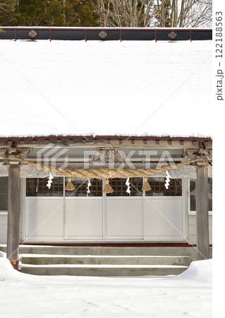 冬の北海道厚沢部町で鷲之巣神社境内の風景を撮影 122188563