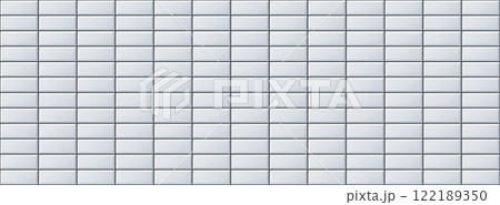 Seamless grey tile pattern. Rectangle ceramic tiled texture for bathroom wall, kitchen floor, pool surface. Repeating white mosaic grid background. Repeated grey brick backdrop. Vector wallpaper Seamless grey tile pattern. Rectangle ceramic tiled texture for bathroom wall, kitchen floor, pool surface. Repeating white mosaic grid background. Repeated grey brick backdrop. Vector wallpaper 122189350
