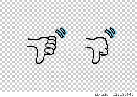 Handwritten hand sign icon Bad Handwritten hand sign icon Bad 122189640