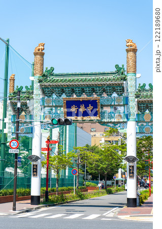 神奈川県横浜市 横浜中華街の延平門 神奈川県横浜市 横浜中華街の延平門 122189680
