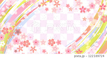 和柄　桜　春　背景 122189724