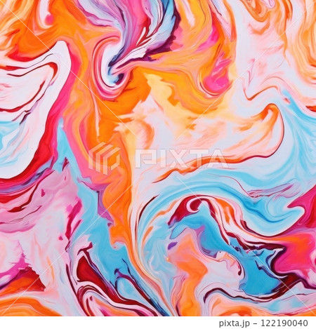 the AI Image Generator, Vibrant Abstract Swirl of Colorful Paints i 122190040