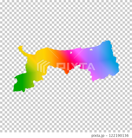 鳥取県地図 122190136
