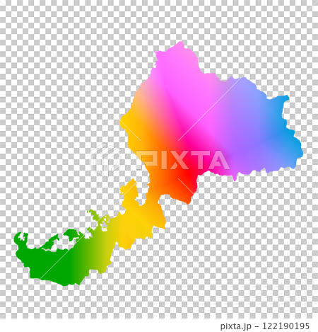 福井県地図 122190195