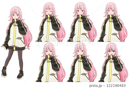 生意気そうなピンク髪の女の子 122190483