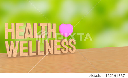 The Health wellness word for Health or medical concept 3d rendering. 122191287