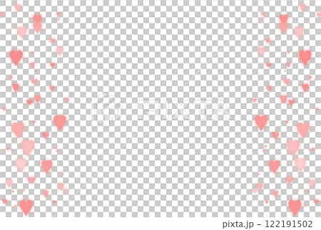 ピンクのハートが並ぶ背景イラスト ピンクのハートが並ぶ背景イラスト 122191502