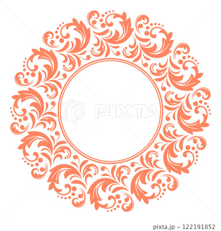 Decorative frame Elegant vector element for design in Eastern style, place for text. Floral pink and white border. Lace illustration for invitations and greeting cards Decorative frame Elegant vector element for design in Eastern style, place for text. Floral pink and white border. Lace illustration for invitations and greeting cards 122191852