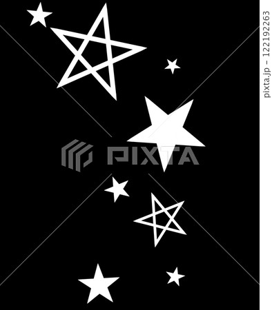 白いシンプルな星のイラスト 122192263