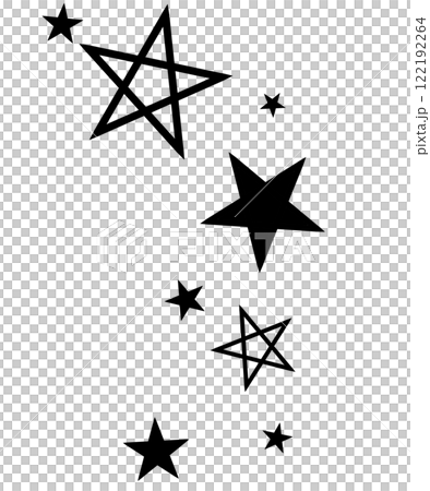 黑色簡單星星圖 122192264