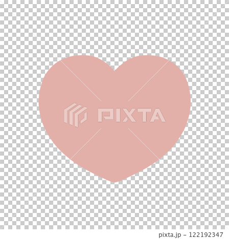 Hand-drawn heart - A color of gentleness and strength - Soft coral red 122192347