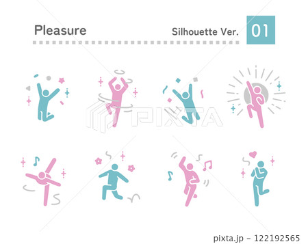 Illustration of a person expressing joy 122192565