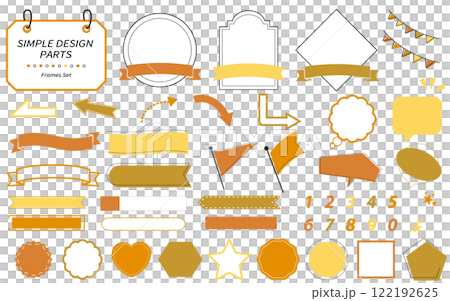 Easy to use, simple and stylish frame set in yellow and gold colors Easy to use, simple and stylish frame set in yellow and gold colors 122192625
