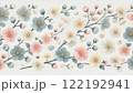 水彩で描いた梅のイラスト 122192941