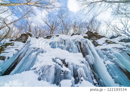 「青森県」奥入瀬渓流氷瀑の自然美 冬 「青森県」奥入瀬渓流氷瀑の自然美 冬 122193534