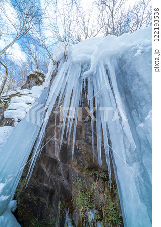 「青森県」奥入瀬渓流氷瀑の自然美 冬 「青森県」奥入瀬渓流氷瀑の自然美 冬 122193538