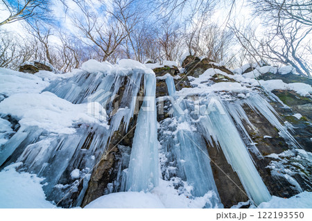 「青森県」奥入瀬渓流氷瀑の自然美 冬 「青森県」奥入瀬渓流氷瀑の自然美 冬 122193550
