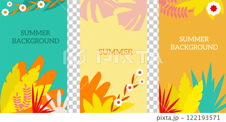 Vector summer set for social media, for greeting cards, prints, aid, background... Vector summer set for social media, for greeting cards, prints, aid, background... 122193571