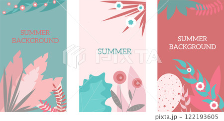 Vector summer set for social media, for greeting cards, prints, aid, background... Vector summer set for social media, for greeting cards, prints, aid, background... 122193605