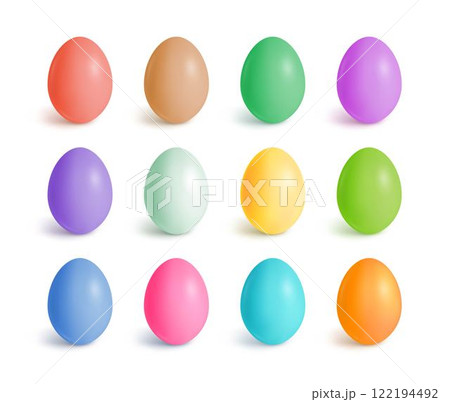 Easter multicolored eggs Easter multicolored eggs 122194492