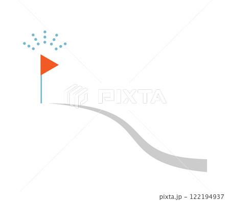 目標までの道のり　イメージイラスト 122194937