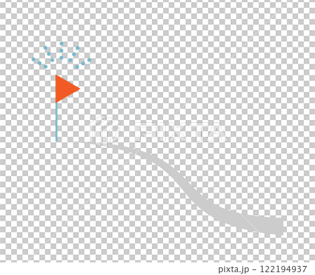 Illustration of the path to the goal 122194937