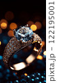 Elegant Silver Ring with Blue Gemstone and Sparkling Diamond Accents 122195001