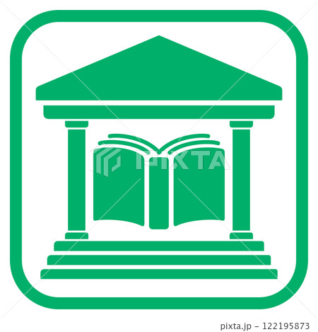 図書館を案内する標識 122195873