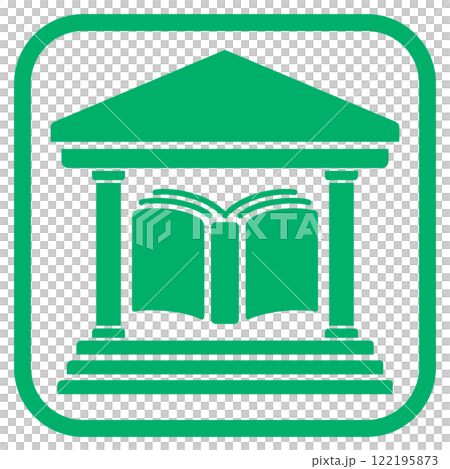 図書館を案内する標識 122195873