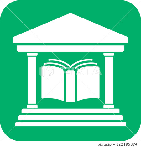 図書館を案内する標識 図書館を案内する標識 122195874