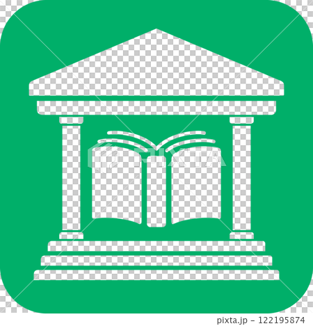 図書館を案内する標識 図書館を案内する標識 122195874