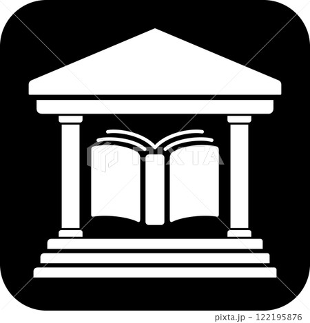 図書館を案内する標識 122195876