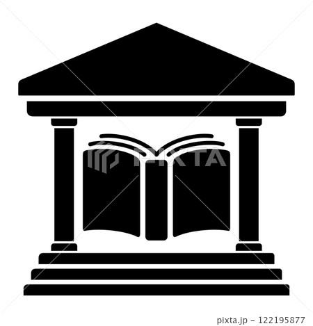 図書館を案内する標識 図書館を案内する標識 122195877