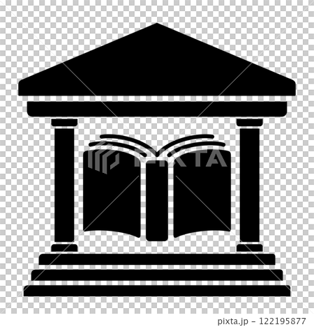 図書館を案内する標識 図書館を案内する標識 122195877