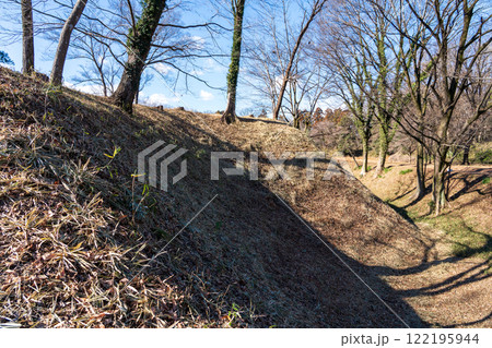 菅谷館跡の土塁 菅谷館跡の土塁 122195944