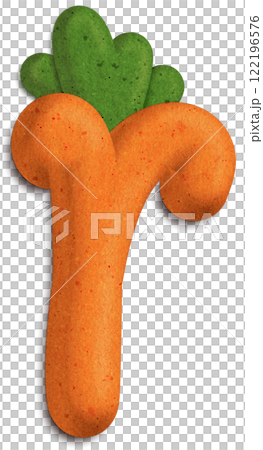 3D Carrot Letter r font  colorful letter 122196576