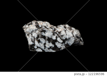 Closeup snowflake obsidian on dark background Closeup snowflake obsidian on dark background 122196596