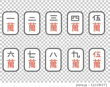 Mahjong tiles set 122196771