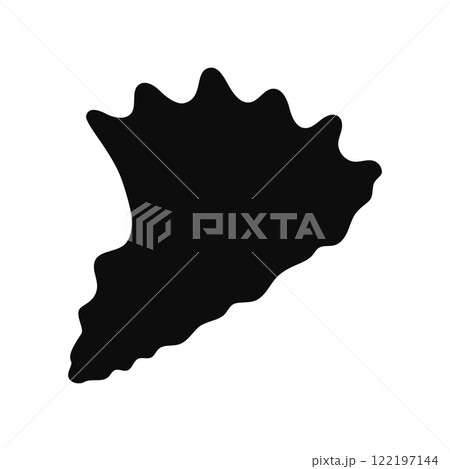 Sleek conch seashell vector silhouette with clean lines 122197144