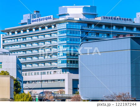 日本の横浜都市景観 昭和大学横浜市北部病院などを望む＝22日、横浜市都筑区 122197244