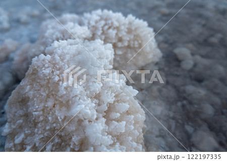 Close-up of crystalline salt formations on a surface Close-up of crystalline salt formations on a surface 122197335