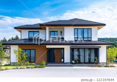 青空と新築住宅「AI生成画像」 青空と新築住宅「AI生成画像」 122197644