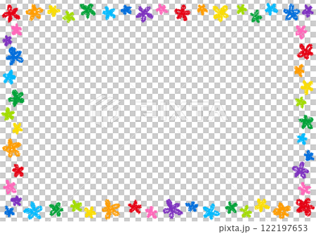 手繪蠟筆素材背景花框 手繪蠟筆素材背景花框 122197653