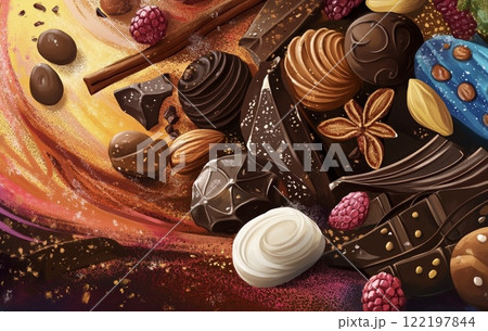 美味しそうで可愛いチョコレート 122197844